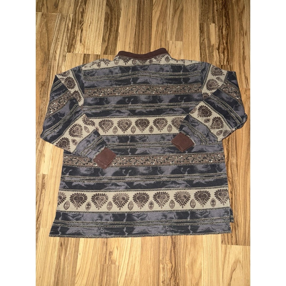 Hunt Club VTG 90s Polo Shirt Multicolor Geometric Shapes‎ Adult Sz M Medium - Picture 4 of 4